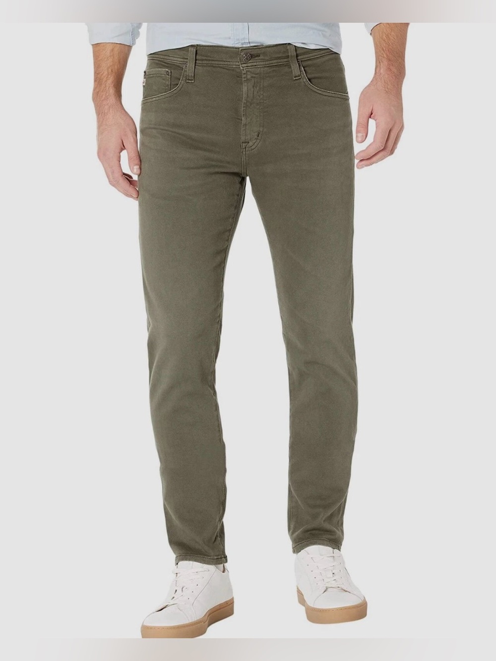 AG Adriano Goldschmied Men's The Tellis Modern Slim Green Jeans Sueded 32X34 NWT